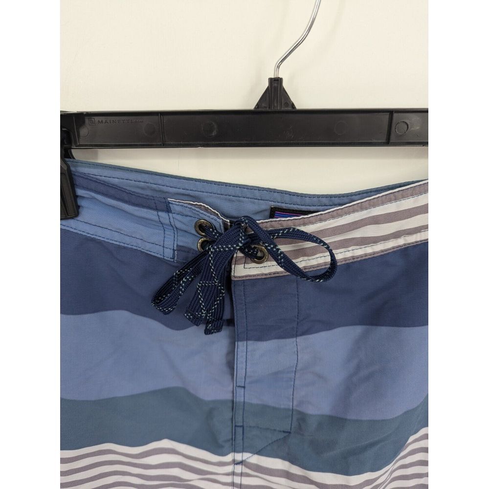 Patagonia Wavefarer Nylon Board Shorts Men's Size 40 Blue Striped, EXCELLENT! - Picture 5 of 7